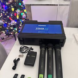 Lot of 4 Wireless Microphones – HT40 US58B / US60A + ST5 Beltpack – NO RECEIVER 