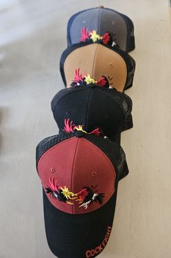 Cockfight Caps, NEW $10