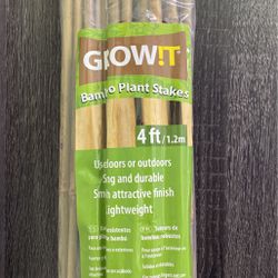 Bamboo Plant Stakes 4”/1.2m(Pack Of 25)