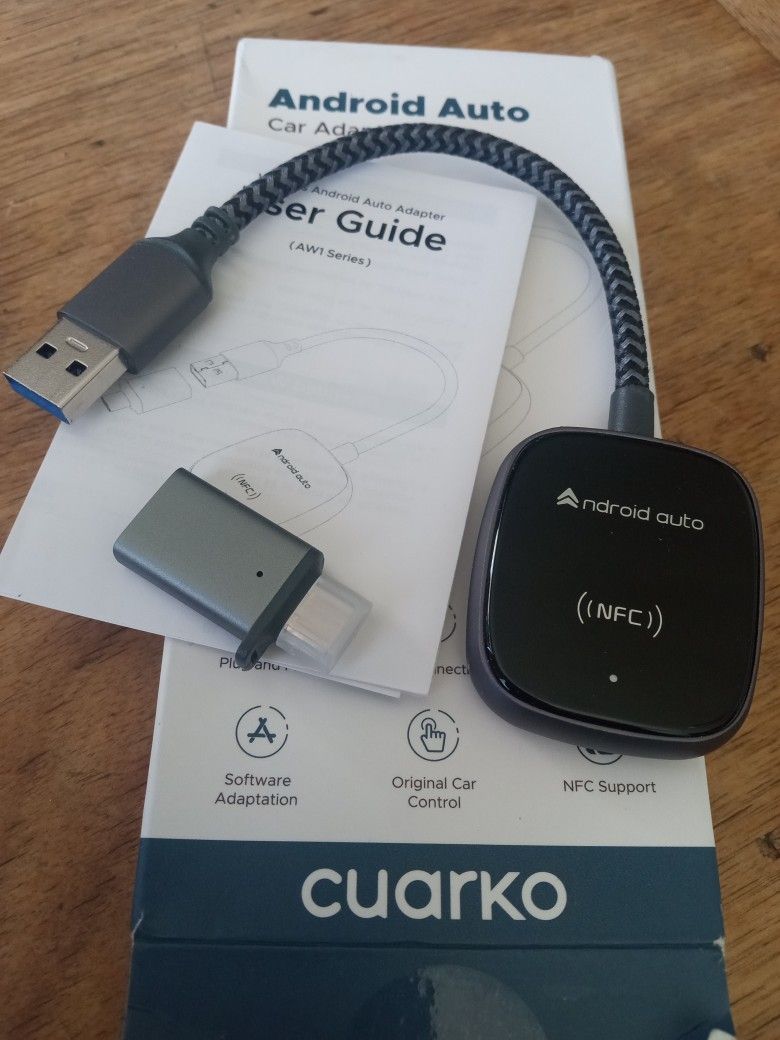 ADAPTER WIRELESS ANDROID AUTO TECNOLOGIC NFC USB A/USB-C UPDATED 2025 VEHICLES