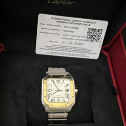 Cartier Santos Large model Two Tone Gold mint