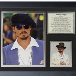 Johnny Depp Franed Photograph With Filmography