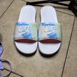 Tye dyed slides Nike