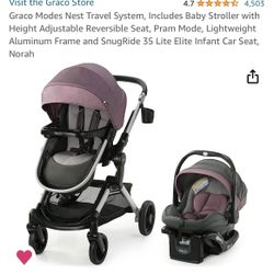 Graco Modes Nest Travel System Includes Baby Stroller with Height