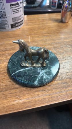 Vintage brass unicorn