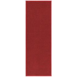Ottomanson Oscar Collection Dark Red 20 in. x 59 in. Solid Runner Rug