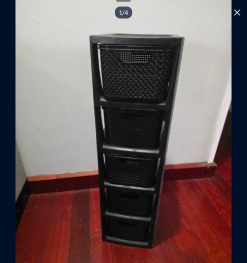 Tower drawer storage bins organization woven stackable Tools Makeup Bathroom