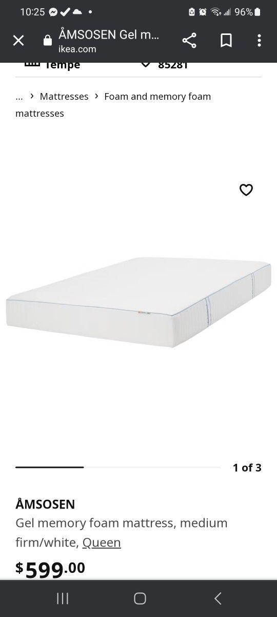 Ikea Queen Mattress & Frame Very Clean