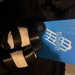 Italian Shoemaker Black Leather Sandals 