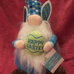 Happy Easter Bunny Ears & Egg Plush Gnome NEW with Tag!