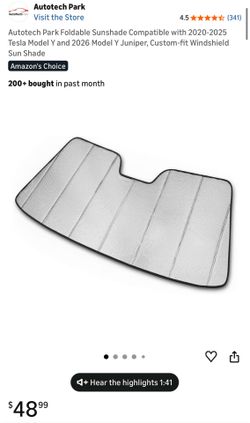 Tesla Model Y Sun Shade