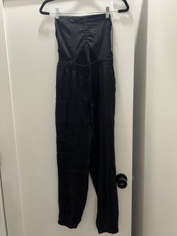 LELIS Black Strapless Jumpsuit With Cut-out