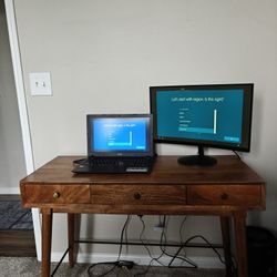 Desk, Laptop, Monitor For Sale