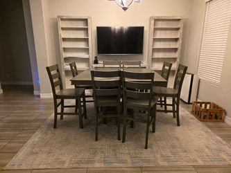 Dining Table with 8 Chairs (hard wood)
