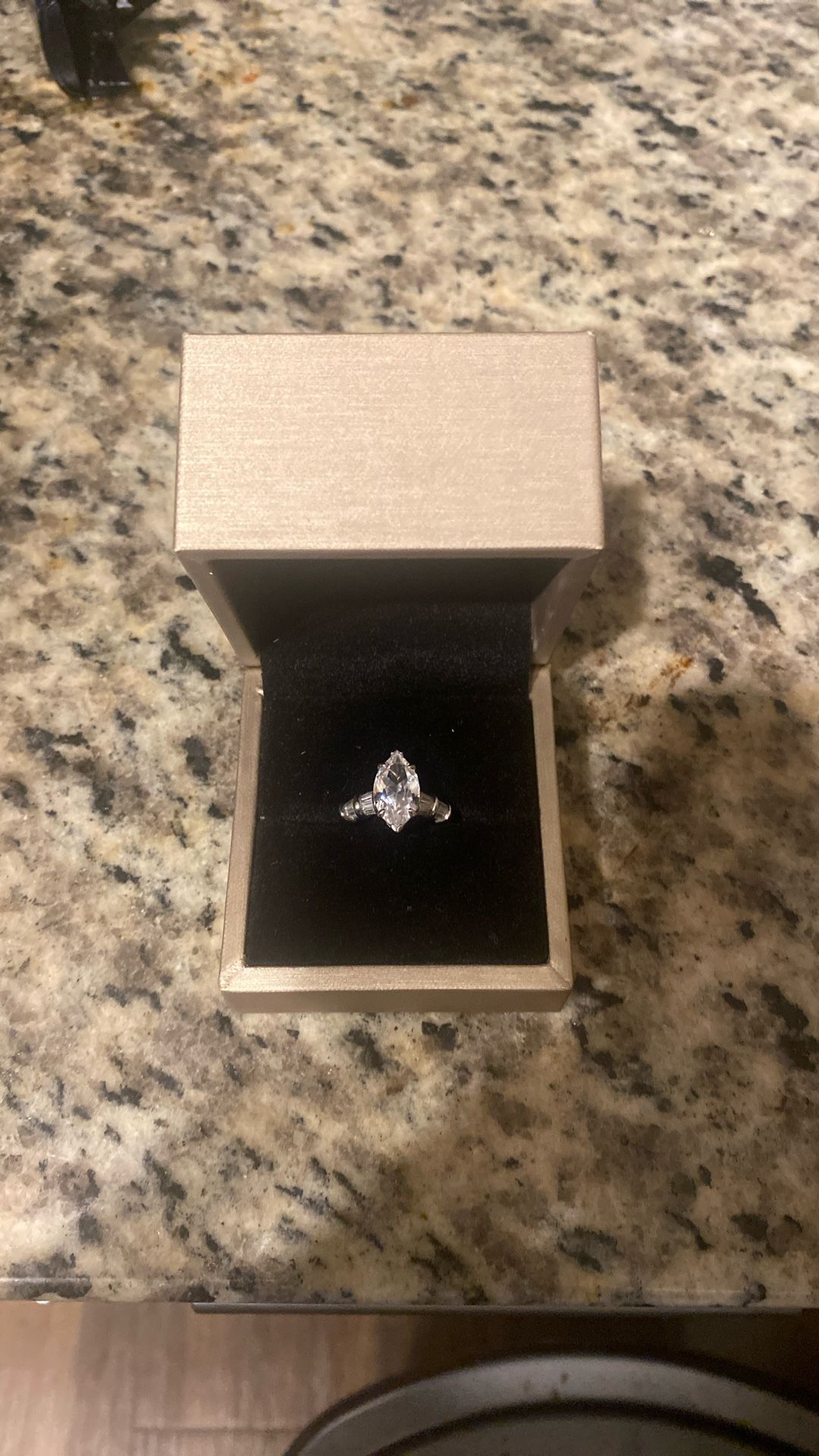 3 Carat Moissanite Size 6 Ring Marquis Cut