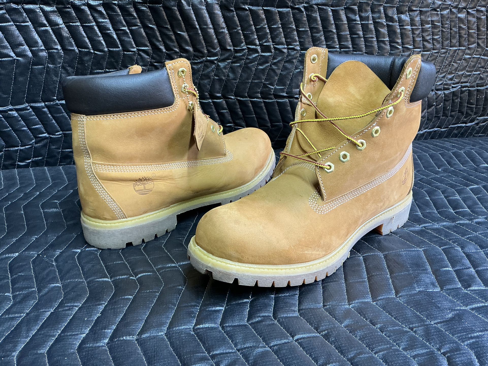 Timberland Men's 6 Inch Premium Waterproof Wheat Boots - US Men’s Size 13 M