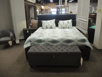 Kinetic Home Matrix King Upholstered Smart Bed - Black | Headboard