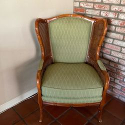Ethan Allen Wingback Cane Chair