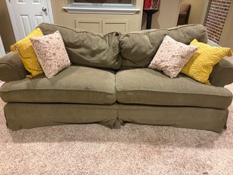 Olive green couch