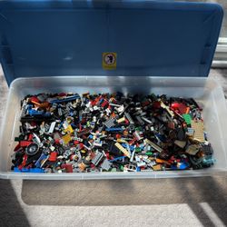15lbs Of Legos And Comes With Container And Lid