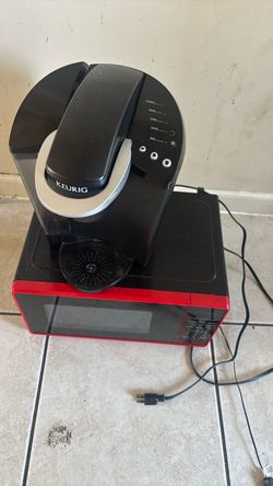 Keurig coffee maker, microwave and AC