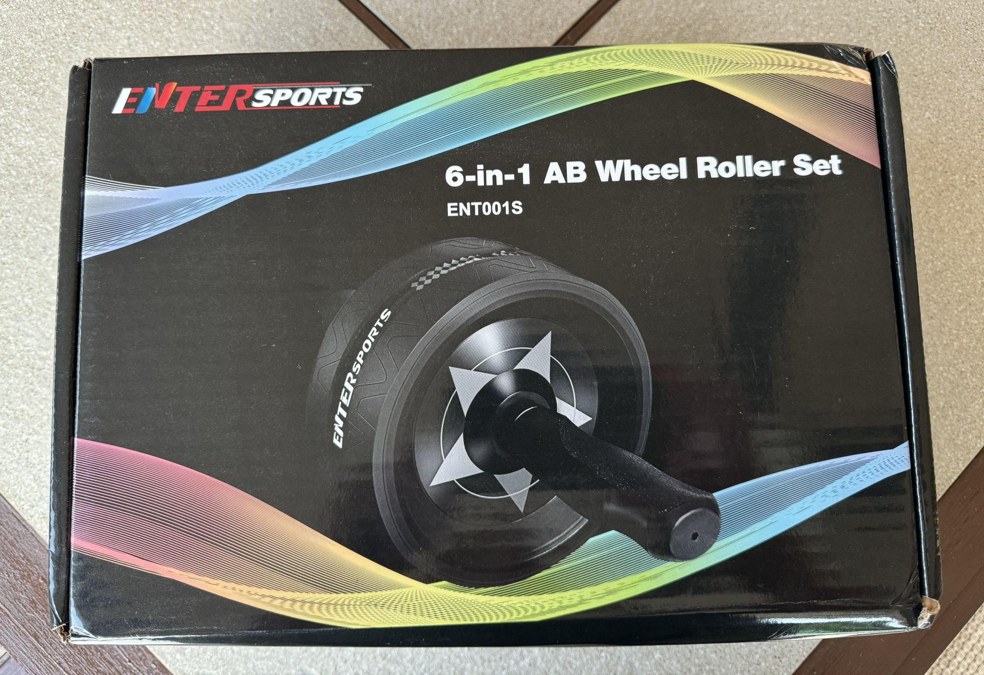ENTER SPORTS 6-IN-1 AB WHEEL ROLLER FOR ABDOMINAL EXERCISE