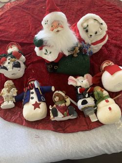 Christmas decoration set porcelain and cotton set send offer