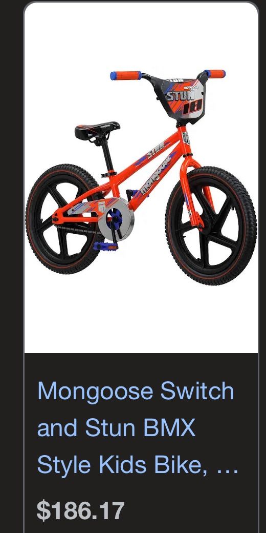 Mongoose Stun 18 Kids Bike