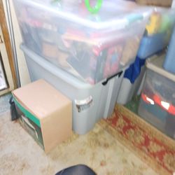 Storage Bin Filled With Misc Items