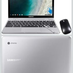 Samsung Chromebook Plus V2 12.2" Business 2-in-1 Laptop (Intel Celeron 3965Y, 4GB LPDDR3, 64GB SSD, Active Pen, WiFi 5, Webcam, Chrome OS) w/256GB mic