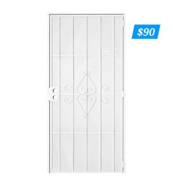 36x80 White Steel Security Door