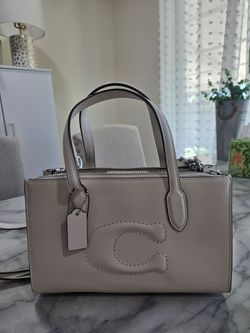 Coach CR097 Debossed C Nina Small Tote Stachel Crossbody