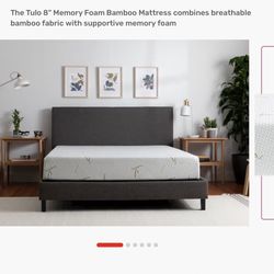 Full size mattress and bed frame