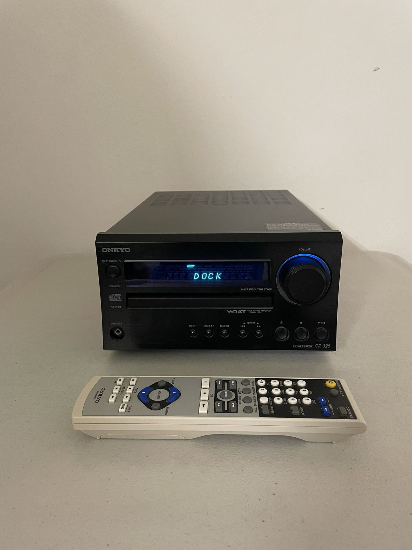 Onkyo CR-325 Wide Range Amplifier Disc - AM/FM Receiver - Aux Inputs