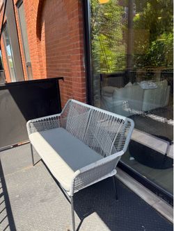 Gray outdoor sofa/bench