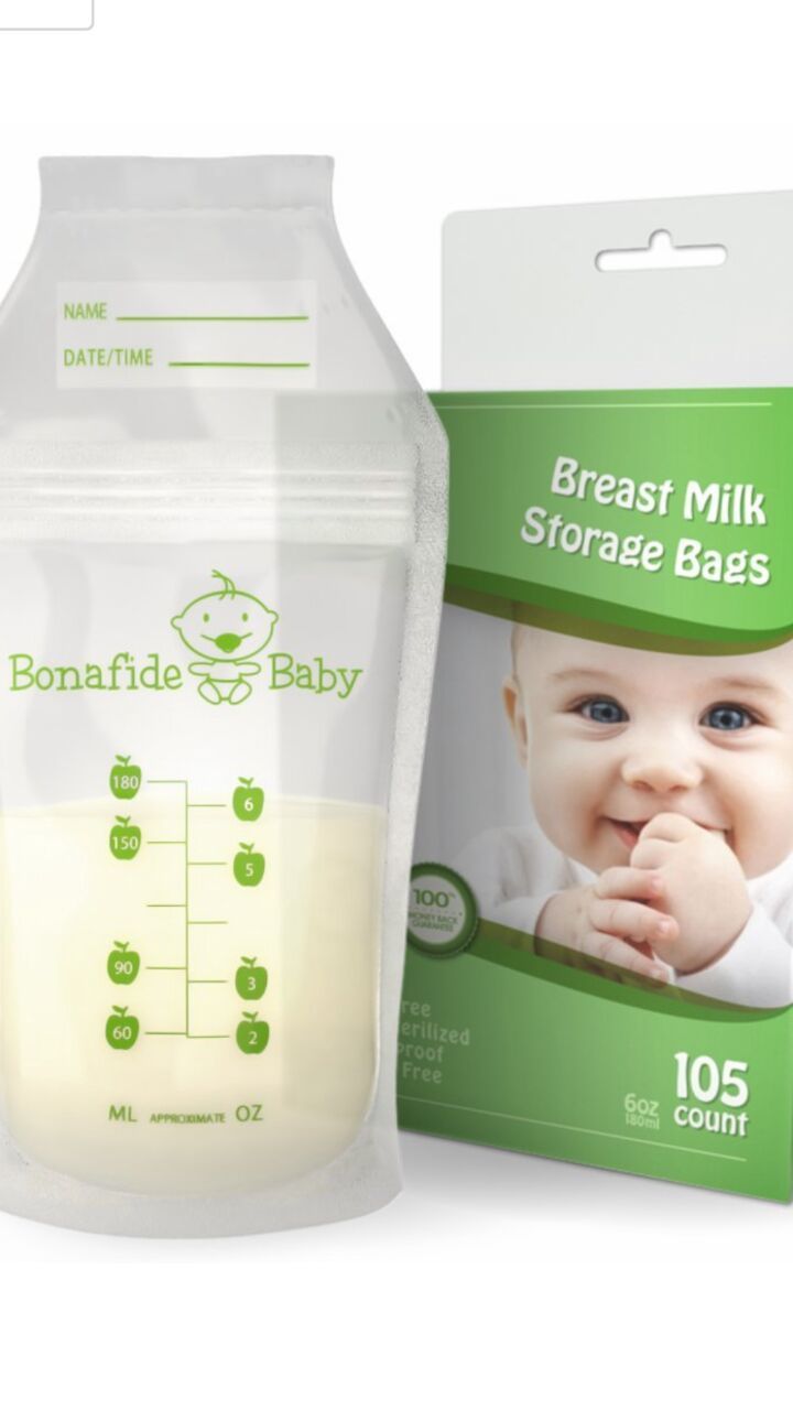 Breast milk storage bags