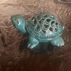Vintage SEA TURTLE Tortoise Green Potpourri Sachet Fragrance Ceramic