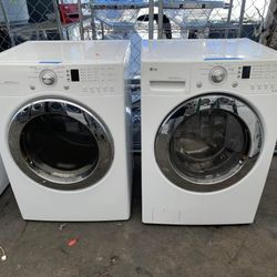 SET WASHER AND DRYER LG WHITE 🆓️ Free Delivery  🆓️ STACKABLE- SIDE  BY SIDE