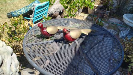 Vintage brass pheasants