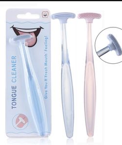Blue Soft Silicone Tongue Brush Cleaning the Surface of Tongue Oral Cleaning Brushes Tongue Scraper Cleaner Fresh Breath Health.