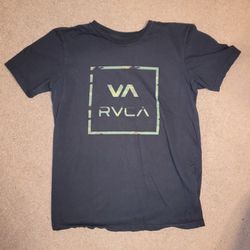 RVCA Black Camo T-Shirt Mens Small