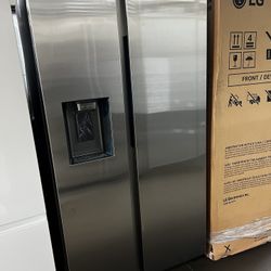 New Open Box Samsung Stainless Steel Side By Side Refrigerator 