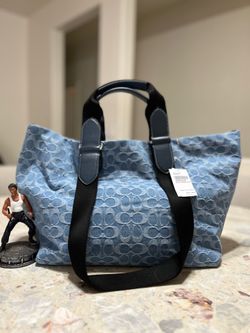 Coach Tour Tote Bag In Signature Denim Unisex NWT