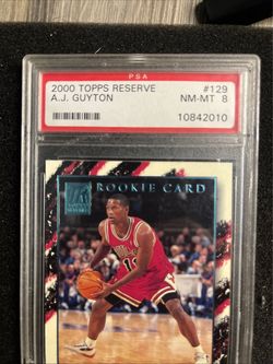 2000 Topps Reserve A.J. Guyton Rookie Card PSA 8