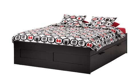 IKEA Brimnes Queen bed frame with mattress/box spring