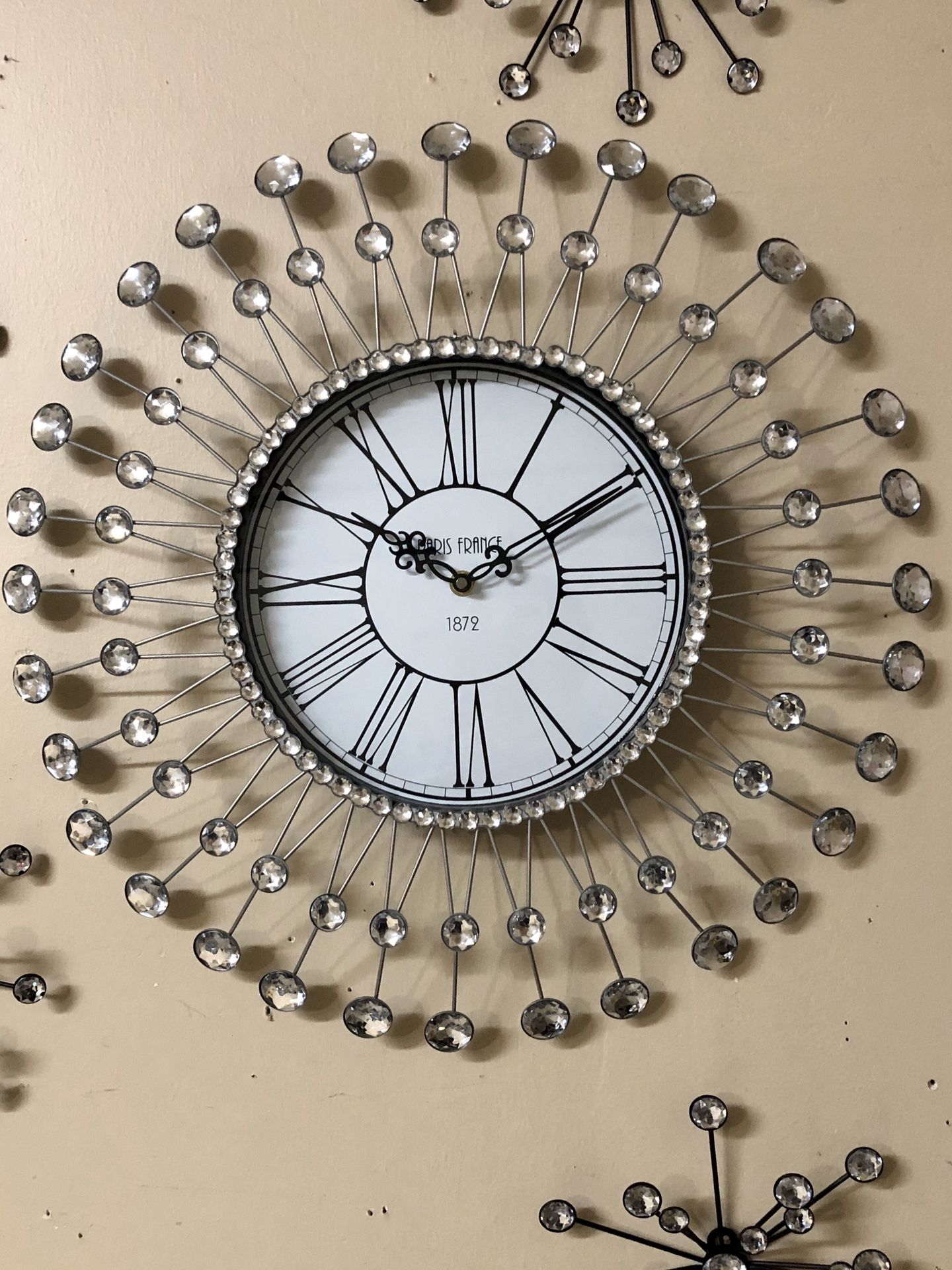 Beautiful Bling Wall Clock 20" NEW