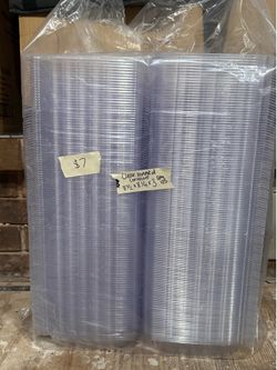 Clear hinged To go containers