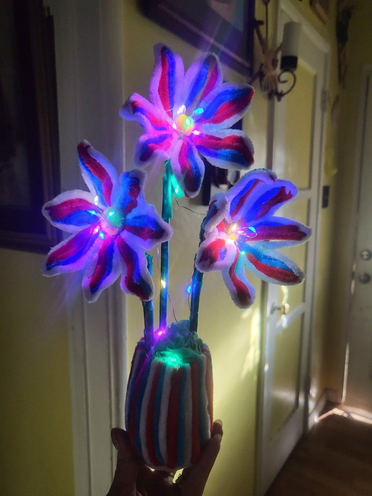 Flores Sintéticas con luces