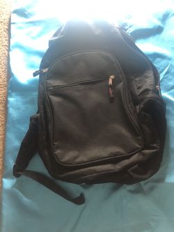 20” by 13” Unisex Black Backpack | 3 Zipper sections / compartments/ 2 water compartments / Like new