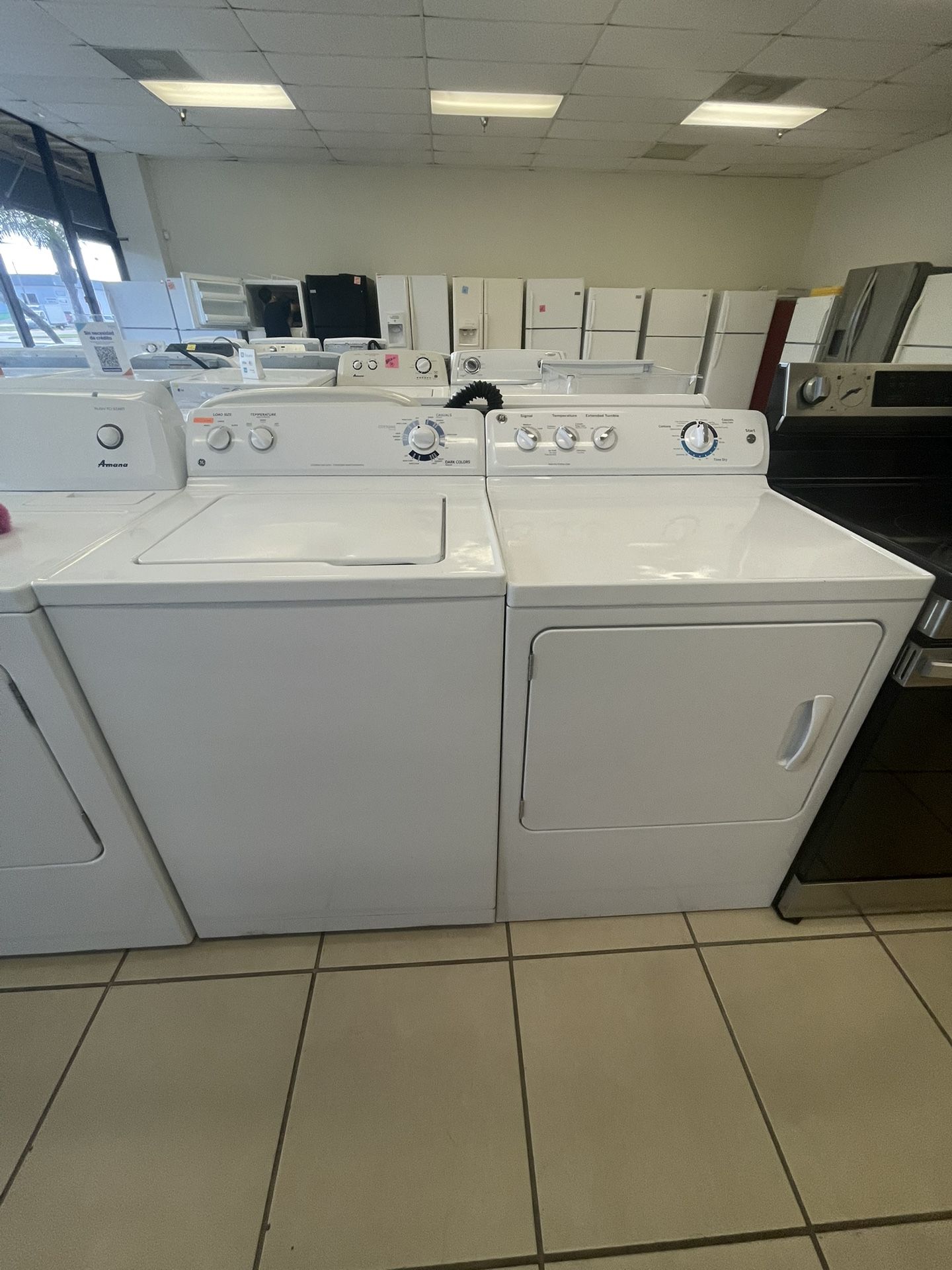 GE SET WASHER AND DRYER WHITE 